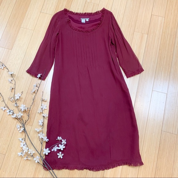 Anthropologie Isabella Bird Silk Shift Dress, 6. - Picture 3 of 7